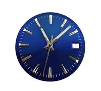 RNSZKIPJ Accessoires de montre 29 mm avec barre de cadran motif soleil, clou sans aiguille littérale lumineuse, convient pour machine NH35/8215/2836, 8215sunpatternbluesilvernail+8215watchneedle