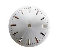 RNSZKIPJ Accessoires de montre 29 mm avec barre de cadran motif soleil, clou sans aiguille littérale lumineuse, convient pour machine NH35/8215/2836, Clou argenté avec base argentée, taille unique