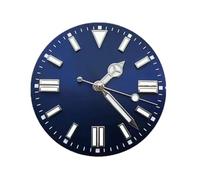 RNSZKIPJ Accessoires de montre avec barre de cadran motif soleil, clou vert, aiguille littérale lumineuse, adaptée pour mouvement NH35/8215/2836, 12 pointstrianglenailtoobluesurface+watchpin, taille