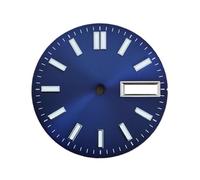 RNSZKIPJ Accessoires de montre littéral double calendrier motif soleil barre de cadran clou vert lumineux adapté pour mouvement NH36/4R, bleu, taille unique