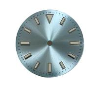 RNSZKIPJ Accessoires de montre motif soleil cadran barre clou vert lettrage lumineux adapté pour mouvement NH35/8215/2836, Motif soleil romain bleu clair, 28.5MM