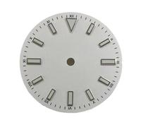 RNSZKIPJ Accessoires de montre motif soleil cadran barre clou vert lettrage lumineux adapté pour mouvement NH35/8215/2836, Farine blanche de sable romain, 28.5MM