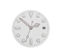 RNSZKIPJ Accessoires de montre noir vert littéral 29 mm bleu lumineux convient pour japonais 8215 pour mouvement Pearl 2813, Blanc émail+aiguille, taille unique