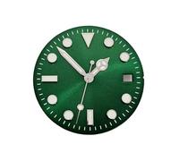 RNSZKIPJ Accessoires de montre noir vert littéral 29 mm bleu lumineux convient pour japonais 8215 pour mouvement Pearl 2813, Motif soleil vert + aiguille, taille unique