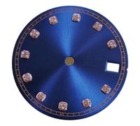 RNSZKIPJ Nouveaux accessoires de montre japonais modifiés pour NH35NH36 Mouvement automatique Diamètre 28,5 mm Cadran en pierre Rose Phnom Penh, Bluesunpattern, taille unique