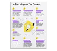 RNUMLIGH 10 Content Optimization Tips Educational Poster SEO Marketing Guide Wall-Art for Office or Home Workspace(Unframed,12x18inch(30x45cm))