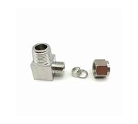 RNUMLIGH 1PC 304 Stainless Steel Double Ferrule Elbow 6mm Tube to 1/4" 90 Degree Right Angle Male Thread Fitting