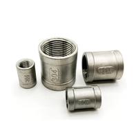 RNUMLIGH 1PCS SS 304 Stainless Steel Pipe Fitting 1/8" 1/4" 3/8" 1/2" 3/4" 1" 1-1/4" Female to Female Thread Reducer Connector Adpater (DN32)