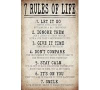 RNUMLIGH 7 Rules of Life Poster Motivational Success Quotes Wall-Art for Office Home Classroom Bedroom Inspirational Print(Unframed,08x12inch(20x30cm))