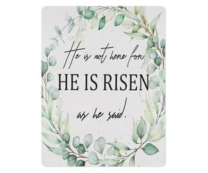 RNUMLIGH Alleluia He Is Risen Metal Tin Sign 8 X 12 in Rustic Decor Plaque for Garage Patio