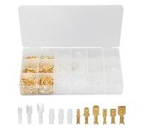 RNUMLIGH Assortiment de 600 cosses à isolées for Fils électriques, Femelles/mâles, 2,8/4,8/6,3 mm