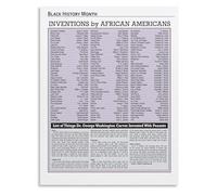 RNUMLIGH Black Inventors and Inventions Poster African American History Educational Wall-Art for Classroom Office Decor(Unframed,12x18inch(30x45cm))
