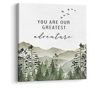 RNUMLIGH Boho Forest Adventure Poster, Watercolor Mountain Wall-Art for Nursery, Room and Bedroom(Unframed,08x12inch(20x30cm))