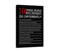 RNUMLIGH Classroom and Office Motivation Poster Integrity Matters Canvas Wall-Art Inspirational Values Print for School Workplace Decor(Unframed,08x12inch(20x30cm))