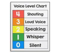 RNUMLIGH Classroom Management Metal Sign Voice Level Chart Educational Poster For Teachers School Behavior Wall Decor 8 X 12 inch