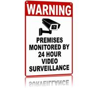 RNUMLIGH Comical Always Watching Warning Funny Metal Panel 12x8 Inch