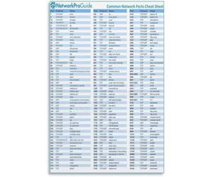 RNUMLIGH Computer Network Ports Poster IT Support Reference Wall-Art | Helps trainees memorize port types and cabling standards(Framed,12x18inch(30x45cm))