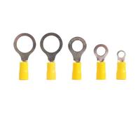 RNUMLIGH Connecteur de câble isolé RV5.5-8 Jaune, 50 pièces/Paquet, for câble de 4 à 6 mm²