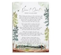 RNUMLIGH Don't Quit Motivational Poem Canvas Wall-Art Inspirational Print for Living Room Office(Unframed,08x12inch(20x30cm))