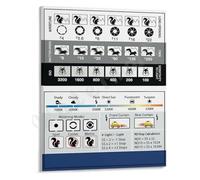 RNUMLIGH DSLR White Balance Cheat Sheet Poster Gray Card Photography Guide Camera Settings Chart(Framed,12x18inch(30x45cm))