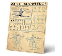 RNUMLIGH Educational Ballet Chart Metal Sign Vintage Dance Knowledge Wall-Art for Studio Home Bedroom Ballerina Gift 8 X 12 inch