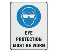 RNUMLIGH Eye Protection Must Be Worn Sign Aluminum 8x12 Inch