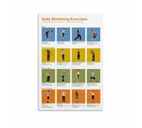 RNUMLIGH Flexibility Training Poster Stretching Exercises Chart Workout Guide Canvas Wall-Art for Physical Home Gym(Unframed,08x12inch(20x30cm))