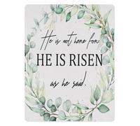 RNUMLIGH He Lives Metal Tin Sign 8 X 12 in Rustic Wall-Art Religious Easter Plaque for Kitchen Dining Room