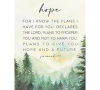 RNUMLIGH Hope Wall-Art Jeremiah 29:11 Poster Inspirational Scripture Home Decor Uplifting Gift For Believers(Framed,12x18inch(30x45cm))