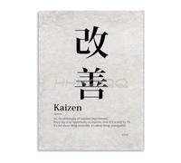 RNUMLIGH Inspirational Kaizen Quote for Study Room Office Continuous Improvement Mindset(Unframed,08x12inch(20x30cm))