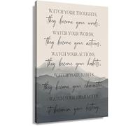 RNUMLIGH Inspirational Quote Poster Watch Your Thoughts They Become Words Wall-Art for Bedroom Office and Living Room Decor(Unframed,08x12inch(20x30cm))