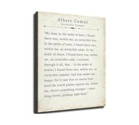 RNUMLIGH Invincible Summer by Camus - Vintage Quote Poster for Study Room & Book Lover Decor(Unframed,08x12inch(20x30cm))