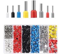 RNUMLIGH Kit de 1200 Embouts de Fil for cosses AWG22-7 HSC8 6-4 0,25-10 mm², connecteurs, cosses de Fil, Assortiment de sertissage