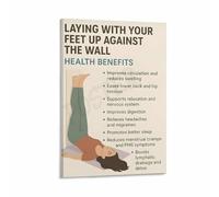 RNUMLIGH Legs Up the Wall Pose Viparita Karani Educational Poster Restorative Yoga Guide for Relaxation Recovery Stress Room Decor Home Studio Wall-Art(Unframed,12x18inch(30x45cm))
