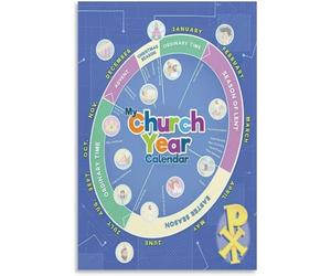 RNUMLIGH Liturgical Calendar for the Catholic - Colors Guide Reference Poster, Educational Wall Chart for Sacristy Home Study(Unframed,12x18inch(30x45cm))