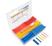 RNUMLIGH Lot de 130 Gaines thermorétractables de 2,4/3,2/4,8/6,4/9,5/12,7 mm de diamètre, Gaines de Protection for Fils, connecteurs de Bricolage, réparation 3:1