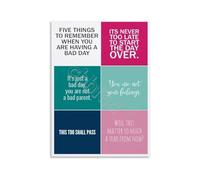 RNUMLIGH Mental Wellness Tips Poster Affirmations for a Bad Day Canvas Print Encouraging Wall-Art for Self Love Bedroom Decor Gift(Unframed,16x24inch(40x60cm))