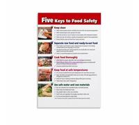 RNUMLIGH Mindful Eating Awareness Poster, We Care About Ingredients Canvas Wall Art for Cafe Restaurant Kitchen Decor (Framed,08x12inch(20x30cm))