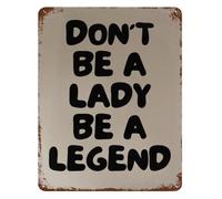 RNUMLIGH Modern Woman Metal Tin Sign Don’t Just Fit In Stand Out Be a Legend Gift for Sister Daughter Friend 8 X 12 in