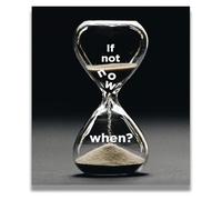RNUMLIGH Motivational Wall-Art If Not Now When - Quote Print, Poster or Canvas for Office, Cubicle, Bedroom, Inspirational Decor(Unframed,08x12inch(20x30cm))
