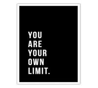 RNUMLIGH Motivational Wall-Art: You Are Your Own Limits, Modern Poster for Workspace, Office & Study Room(Framed,12x18inch(30x45cm))