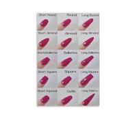 RNUMLIGH Nail Shape and Types Poster Visual Guide Chart Canvas Wall-Art for Salon Beauty Room Decor(Unframed,08x12inch(20x30cm))