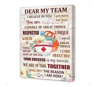 RNUMLIGH Nurse Appreciation Wall-Art Inspirational Gift for Nursing Team Office Clinic Hospital Canvas Decor(Framed,16x24inch(40x60cm))