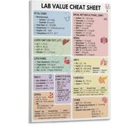 RNUMLIGH Office or Study Decor Canvas Art Color Coded Science Chart Poster Abstract Data Wall-Art(Unframed,16x24inch(40x60cm))