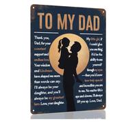 RNUMLIGH Personalized Dad Metal Sign To My Sentimental Wall-Art for Man Cave Home Office Garage Decor from Daughter 8 X 12 inch