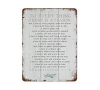 RNUMLIGH Philosophical Metal Sign To Everything There is A Season Retro Tin Wall-Art Decor for Library Study Room Bar Cafe 8 X 12 in