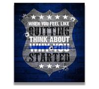 RNUMLIGH Police Academy Graduation Gift - Thin Blue Line Wall-Art for Officers and Law Enforcement(Unframed,16x24inch(40x60cm))