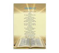 RNUMLIGH Psalm 23 Wall-Art Spanish Canvas Print El Señor es mi Pastor Religious Decor for Home Office and Living Room(Unframed,16x24inch(40x60cm))