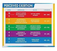 RNUMLIGH Rate of Perceived Exertion Poster RPE Scale Chart Canvas Print for Home Gym and Personal Trainer Office Decor(Framed,12x18inch(30x45cm))