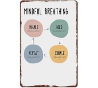 RNUMLIGH Retro Find Your Focus Metal Tin Sign Mindfulness Affirmation Plaque For Workspace Study Counselor Office Wall Decor 8 X 12 inch
